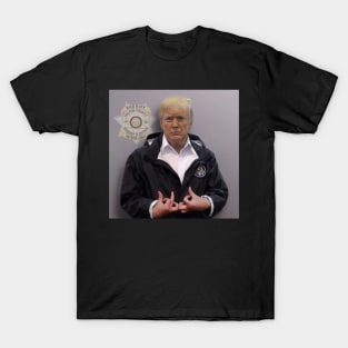 Trump Mugshot Gang Signs T-Shirt